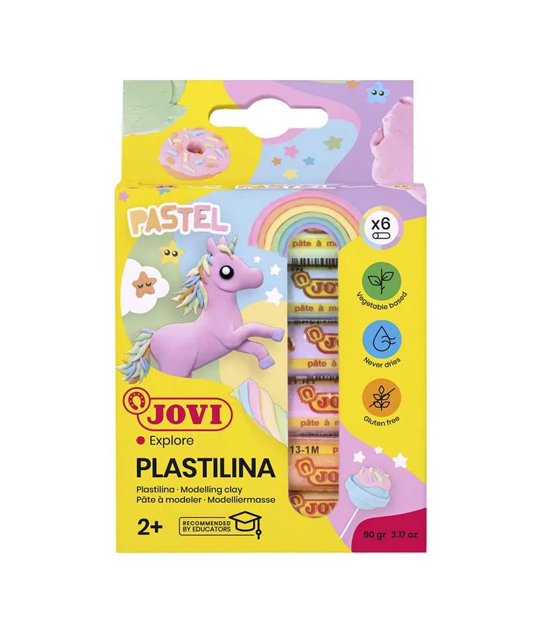 Plastilina vegetal acolorida amb tons pastel súperemmotllable. Explota la creativitat i mescla els colors entre si. No taca ni embruta. Es desmold...