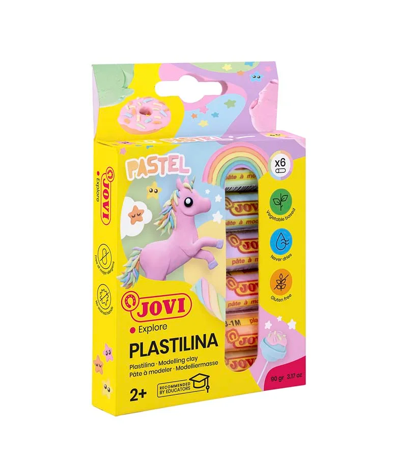 Plastilina Jovi Pastel 15g 6 colors