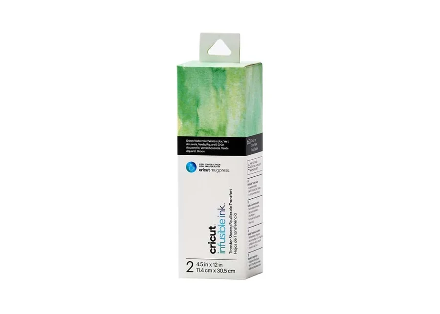 <p>Cricut MUGPRESS Infusble Ink transfer Green water 2 hojas.<br><br>¿En qué consiste el <b>proceso de Infusible Ink?</b> A diferencia de lo que o...