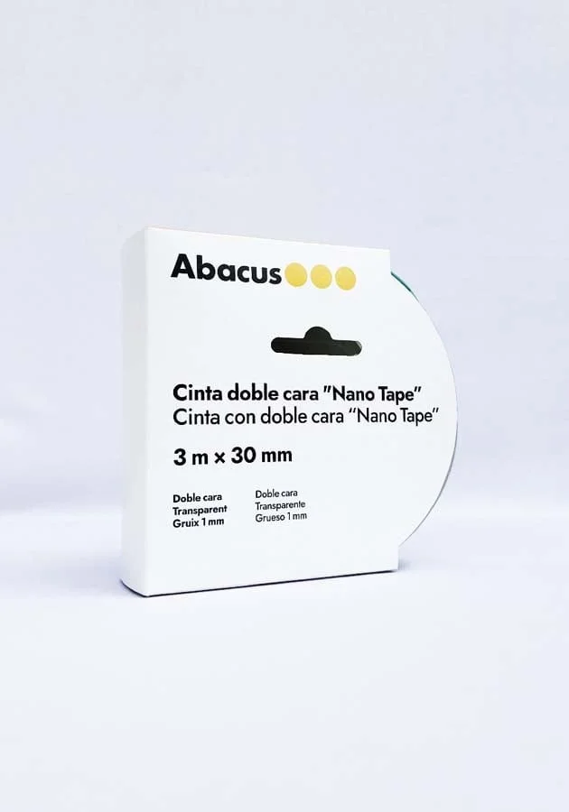 <p><b>Cinta adhesiva doble cara Nano Tape Abacus 30 mmx3m</b><br><br> Cinta adhesiva transparent de doble cara Nano Tape amb gran poder adhesiu i ...
