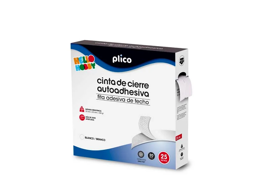 Cinta tèxtil adhesiva Plico 20mmx25m blanc