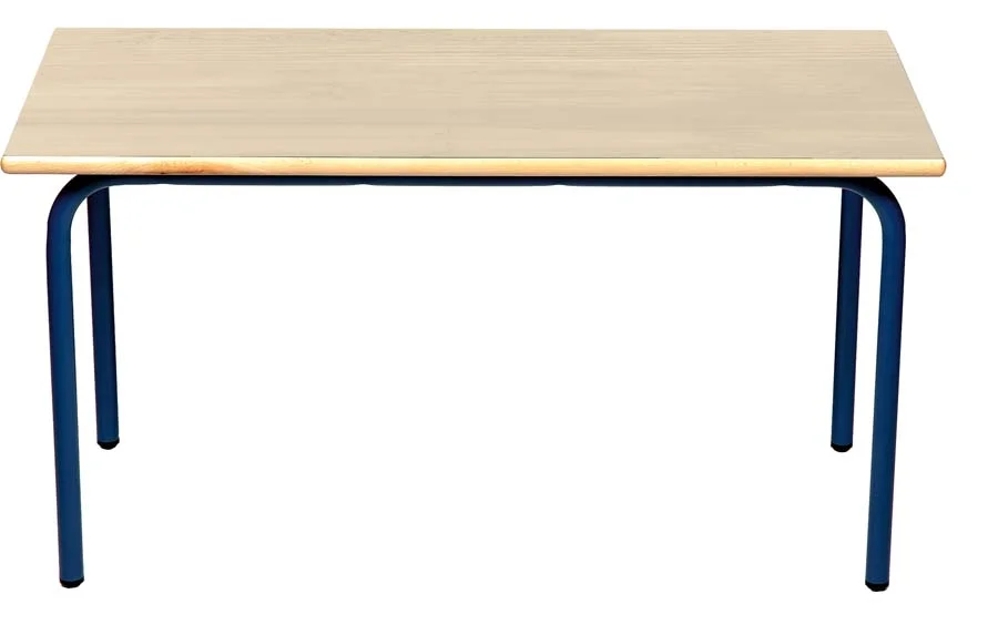 Taula Atlàntida rectangular 110x55 T1-46cm tauler faig potes blanc Taula Atlàntida rectangular 110x55 T1-46cm tauler faig potes blanc