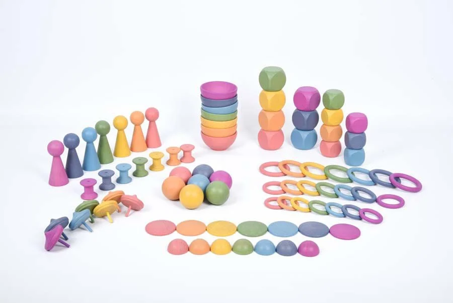 Conjunt peces fusta Rainbow Conjunt peces fusta Rainbow