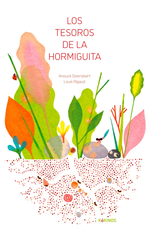 A lo largo del camino de vuelta al hormiguero, la hormiguita encuentra una semilla de diente de león, una ramita, una larva, una pluma... Acompañá...