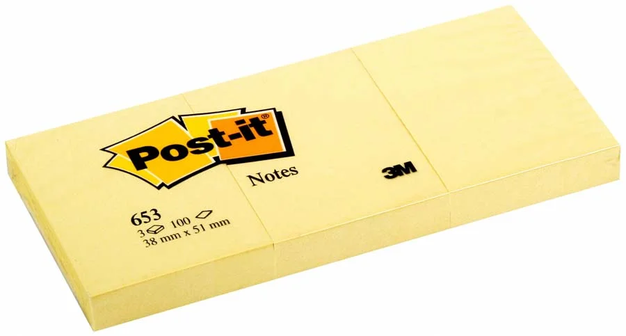 Bloc Notes adhesives Post-It 38x51mm 3u