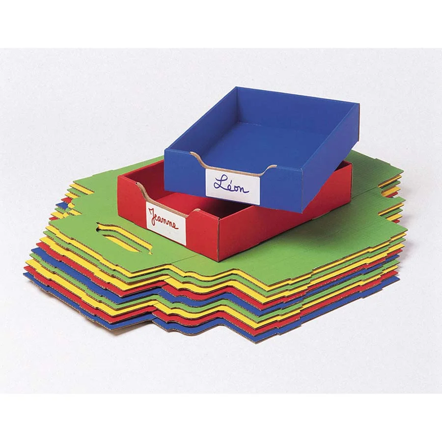 Safates de cartró 35x25x8cm colors 12u