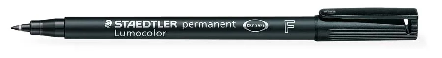 Retoladors permanents Staedtler Lumocolor negre 4u