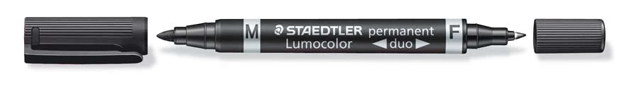 Retoladors permanents Staedtler Lumocolor negre 4u