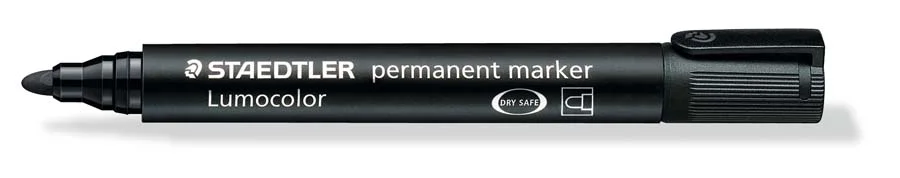 Retoladors permanents Staedtler Lumocolor negre 4u