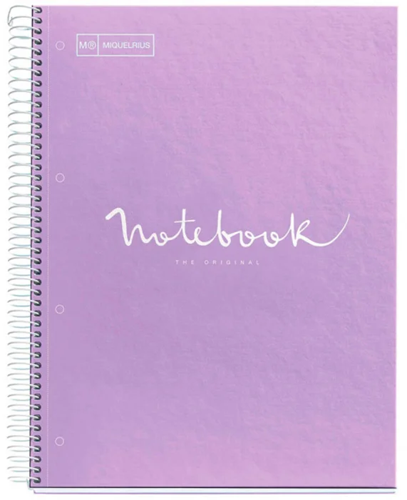 Notebook Miquelrius Emotions A4 80 fulls 5x5 lavanda Notebook Miquelrius Emotions A4 80 fulls 5x5 lavanda