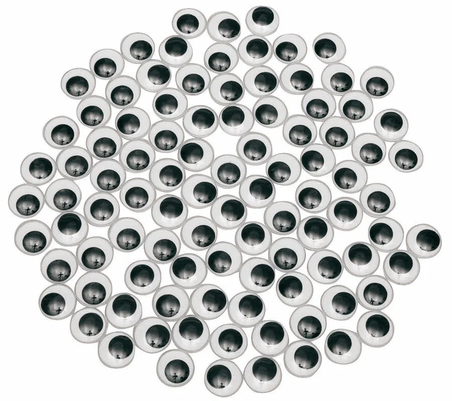 Ulls mòbils adhesius 8mm 100u Ulls mòbils adhesius 8mm 100u