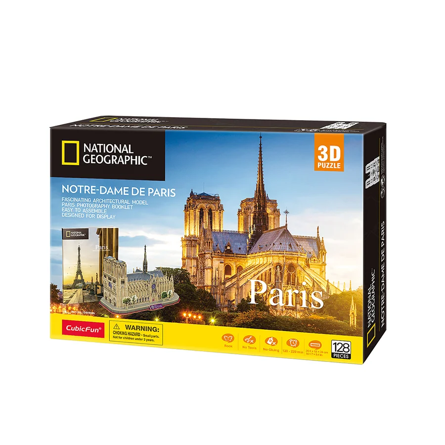 Puzle 3D 128 peces notre Dame National Geographic
