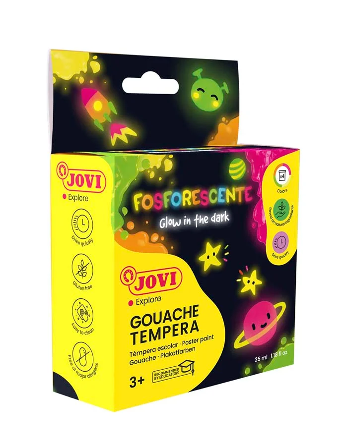 Tèmpera Jovi fluorescent 4 colors Tèmpera Jovi fluorescent 4 colors