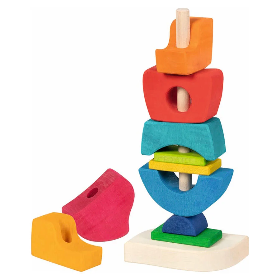 <p>Aquest castell apilable obre noves possibilitats per a construir i ordenar. Els blocs de construcció amb formes i colors diferents es poden api...
