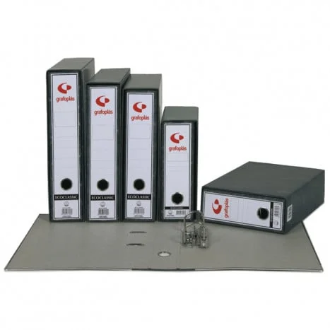 <p><b>Arxivador i caixa Grafoplas A-Z A5 negre</b><br><br>Sistema d'arxiu compacte Grafoplas que combina un arxivador de palanca amb una caixa pro...