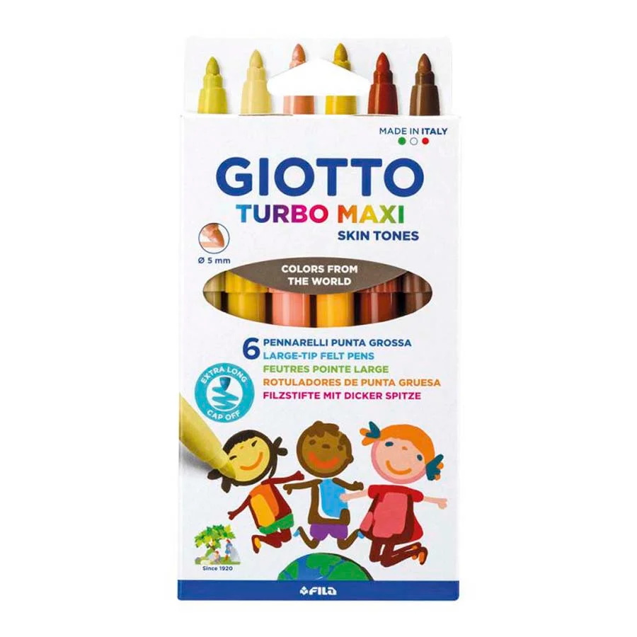 Retoladors Giotto Turbo Maxi Skin Tones 6 colors