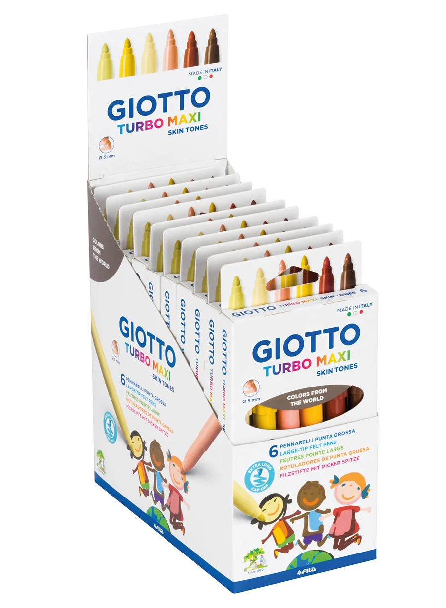 Retoladors Giotto Turbo Maxi Skin Tones 6 colors