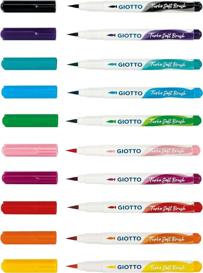 Retoladors de colors Giotto Turbo Soft Brush 10 colors Retoladors de colors Giotto Turbo Soft Brush 10 colors