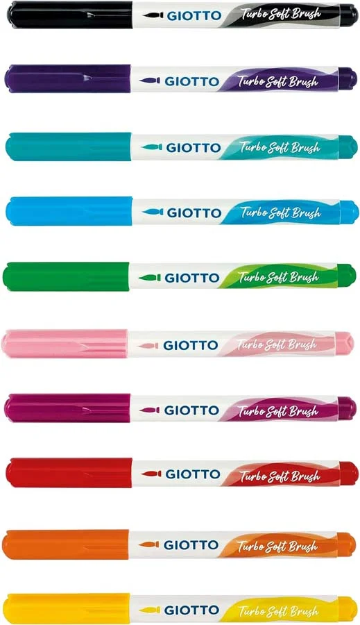 Retoladors de colors Giotto Turbo Soft Brush 10 colors Retoladors de colors Giotto Turbo Soft Brush 10 colors