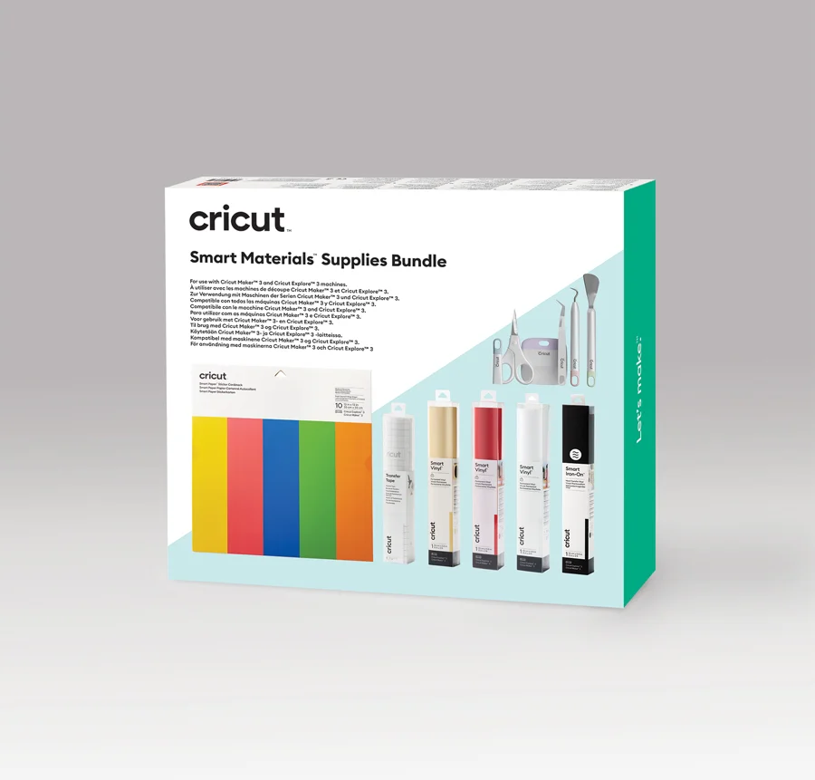 Conjunt d'eines i materials Cricut per crear projectes de scrapbooking i Home Decor. Els vinils Smart es carreguen directament a la teva màquina C...