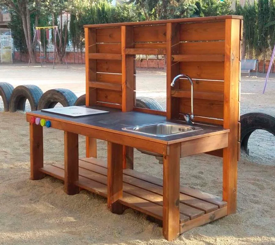 Cuineta exterior fusta 150x60x120cm