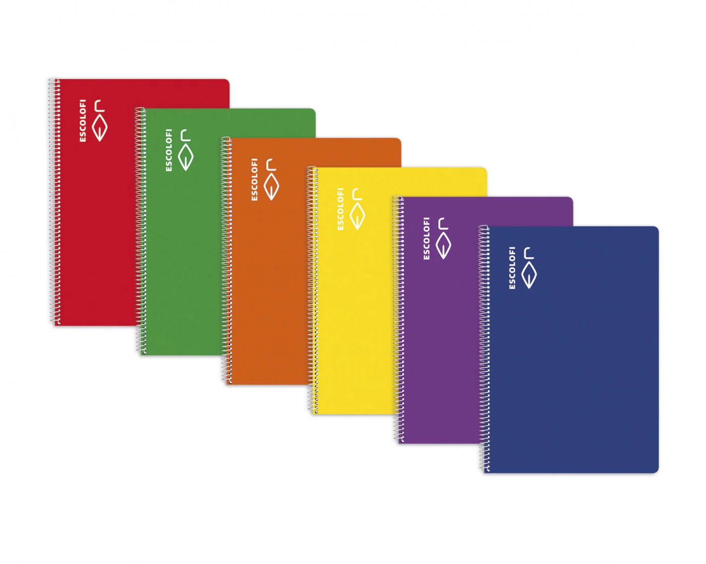 Llibreta espiral Escolofi A4 llis 80 fulls groc