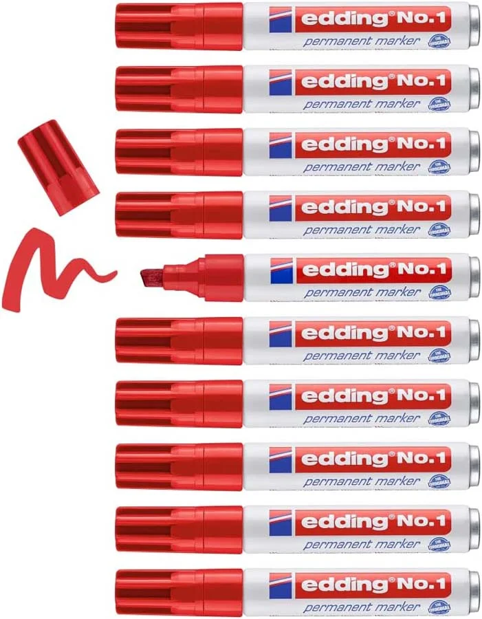 Retolador permanent Edding No.1 vermell