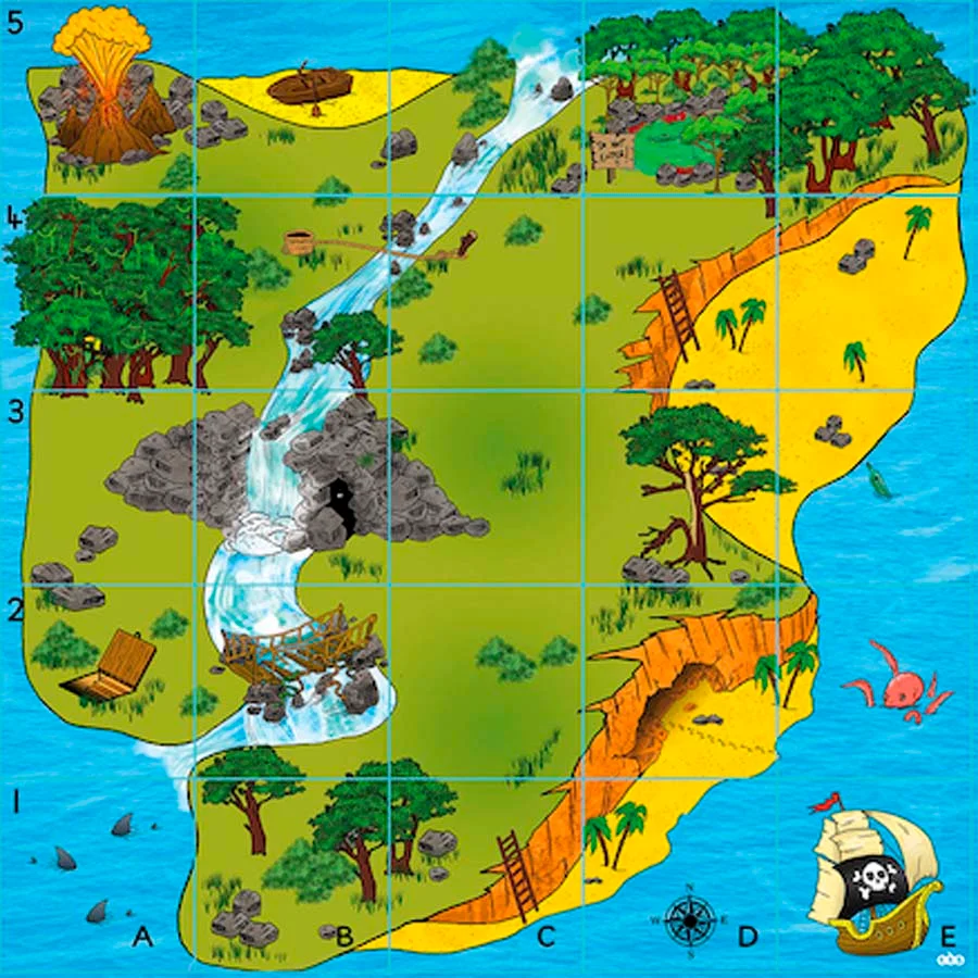 Tapete Isla del Tesoro para Bee-Bot® y Blue-Bot®