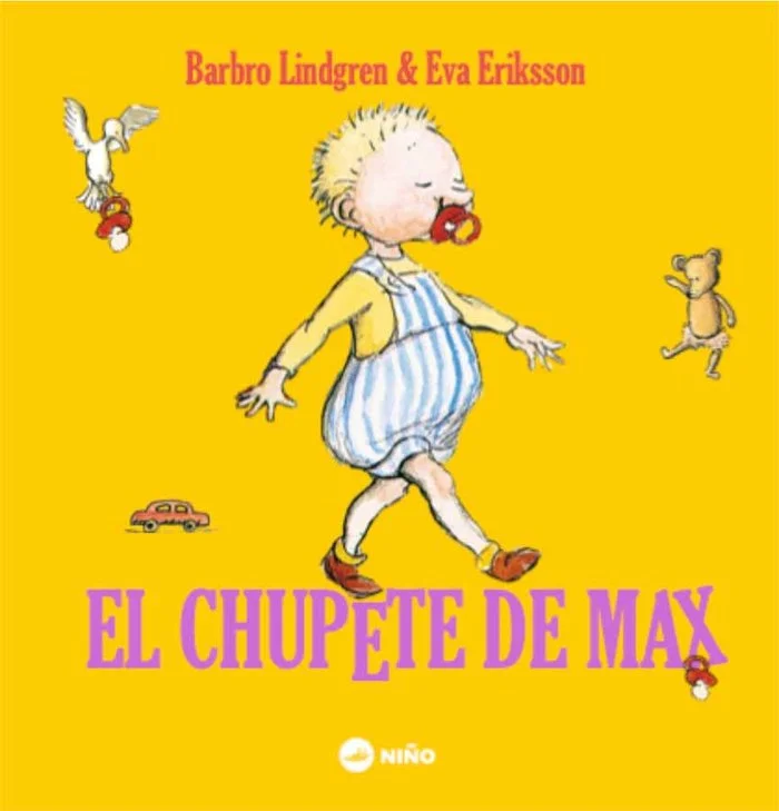 Max tiene un chupete. El Guau Guau quiere el chupete de Max. El miau miau también quiere el chupete de Max. El pato le roba el chupete a Max.... D...