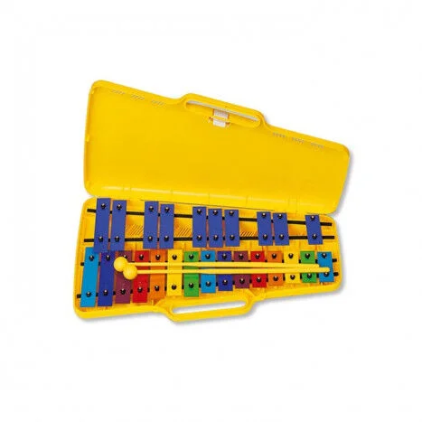 Aquest metal·lòfon de 25 tecles de colors és un instrument ideal per a la iniciació musical infantil.<br>El seu disseny atractiu i el so precís pe...