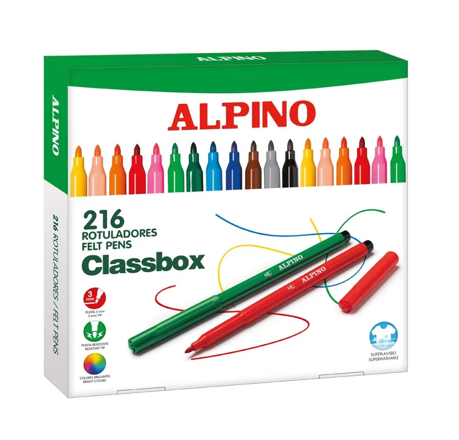 Retoladors de colors Alpino pack escolar 216u Retoladors de colors Alpino pack escolar 216u