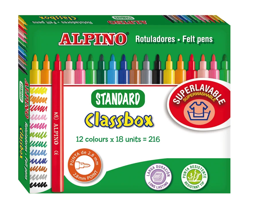Retoladors de colors Alpino pack escolar 216u Retoladors de colors Alpino pack escolar 216u