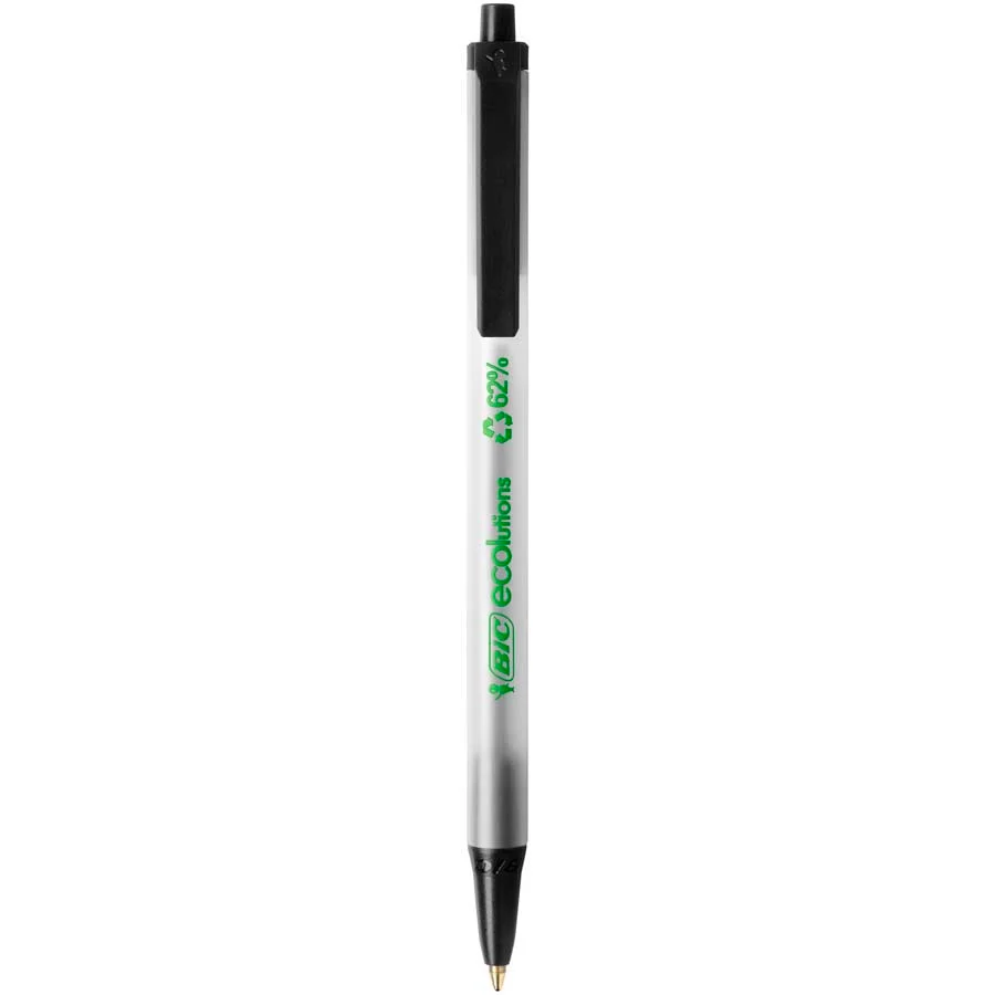 BIC Clic Stic ECOlutions Bolígraf Retràctil Punta Mitja (1,0 mm) - Negre, 1 Unitat. Els 50 BIC Clic Stic ECOlutions d´aquesta caixa es fabriquen a...