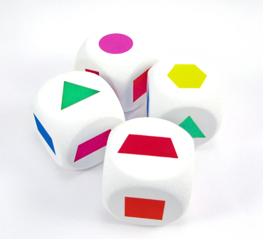 Dau 6 cares formes geomètriques 4 unitats