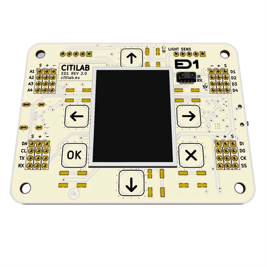 <p><strong>ED1</strong> és una <strong>placa microcontroladora</strong> completa dissenyada <strong>per treballar la programació, l'electrònica cr...