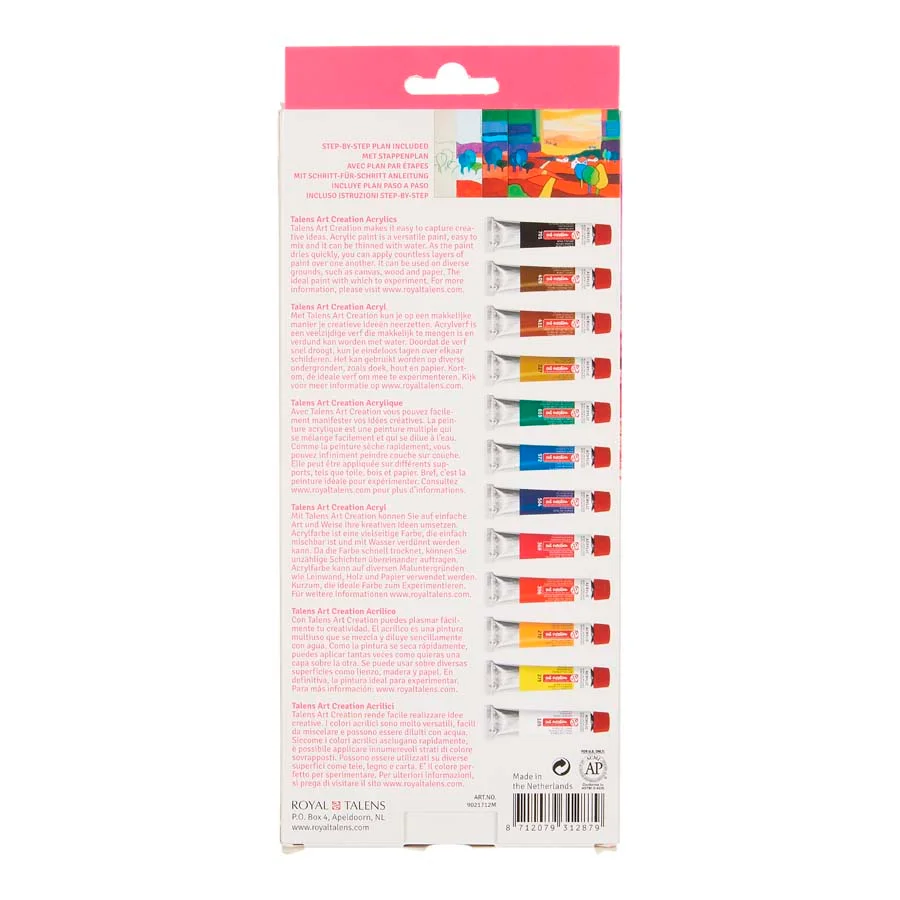 Set Acrílic Talens Art Creation 12 colors 12ml