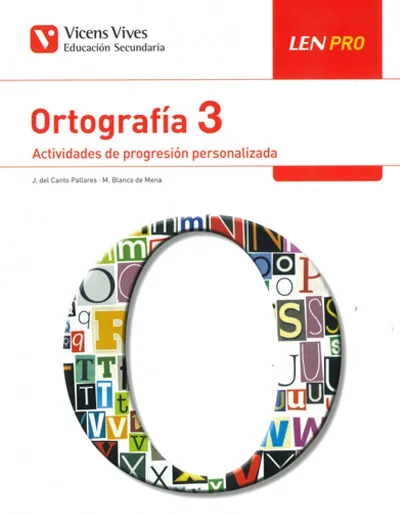 Llibre de text de Ortografía 3 Eso Len Pro recomanat per l’assignatura de Ortografia Castellà per al curs de 3r ESO amb una edat de 14 a 15 anys. ...
