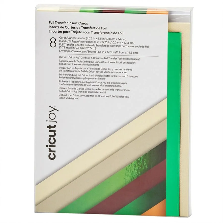 <p>Añade toques de brillo extra a tus creaciones con Cricut Foil Insert Cards. Su ingenioso diseño sin pegamento permite crear tarjetas a dos tono...