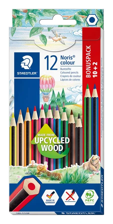 <p>Llapis de colors <strong>Staedtler</strong>® Noris Colour. Llapis de cos hexagonal amb millor resistència al trencament i superfície suau antil...