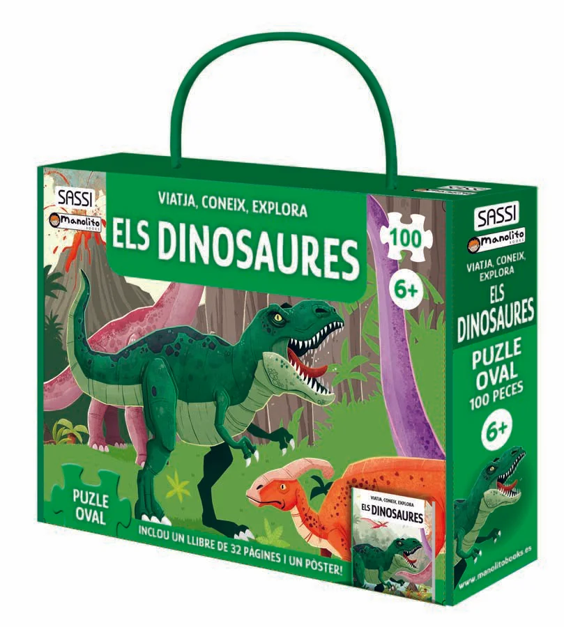 <strong>Dinosaures - Llibre Puzle</strong><br></br>El llibre puzle ''Dinosaures'' de Manolito Books porta els nens a un viatge fascinant per l'era...