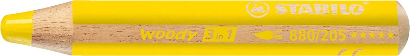 Llapis aquarel·lable Stabilo Woody groc 5u Llapis aquarel·lable Stabilo Woody groc 5u