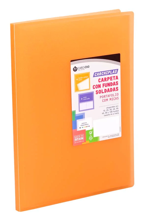 Carpeta 50 fundes A4 Carchiplas Book taronja