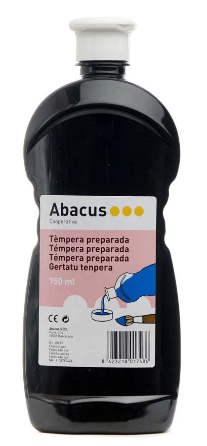 Témpera preparada Abacus 750ml negre