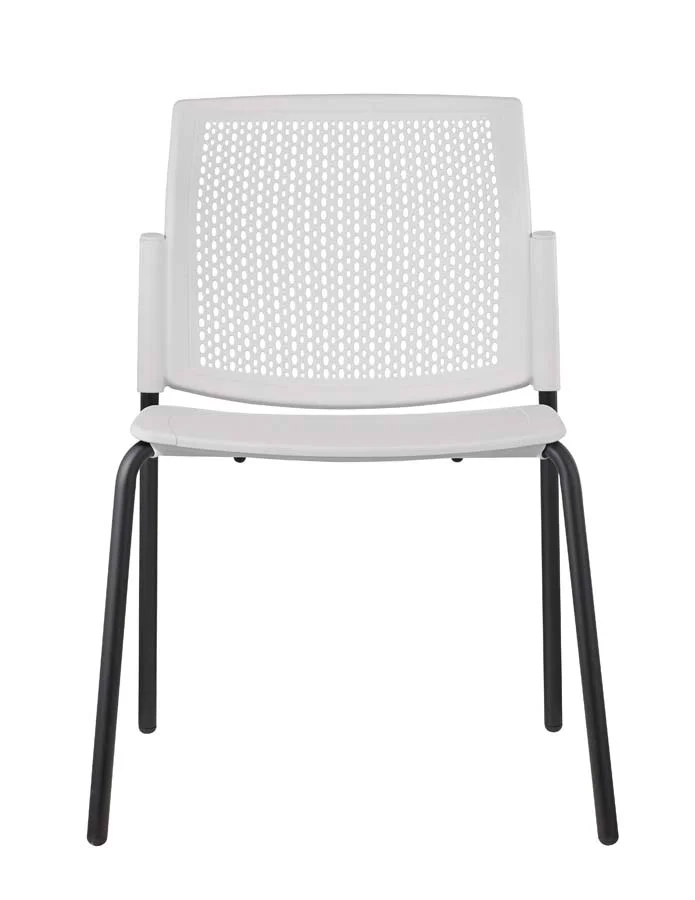 Cadira Confident sense braços blanc potes gris