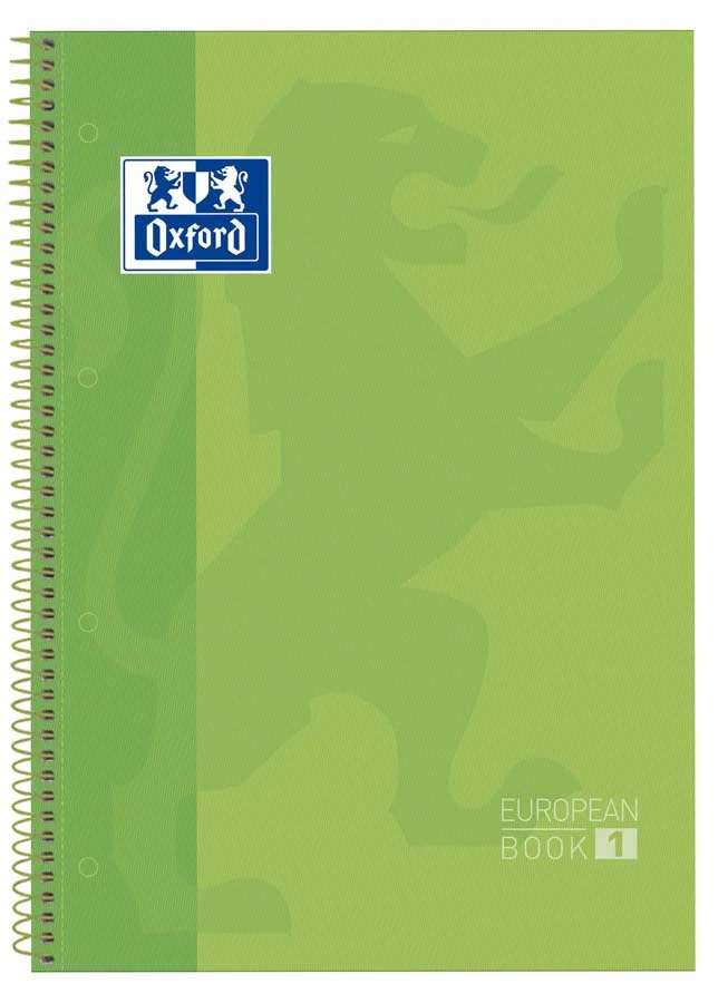 Notebook Oxford EuropeanBook 1 A4 80 fulls 5x5 verd poma