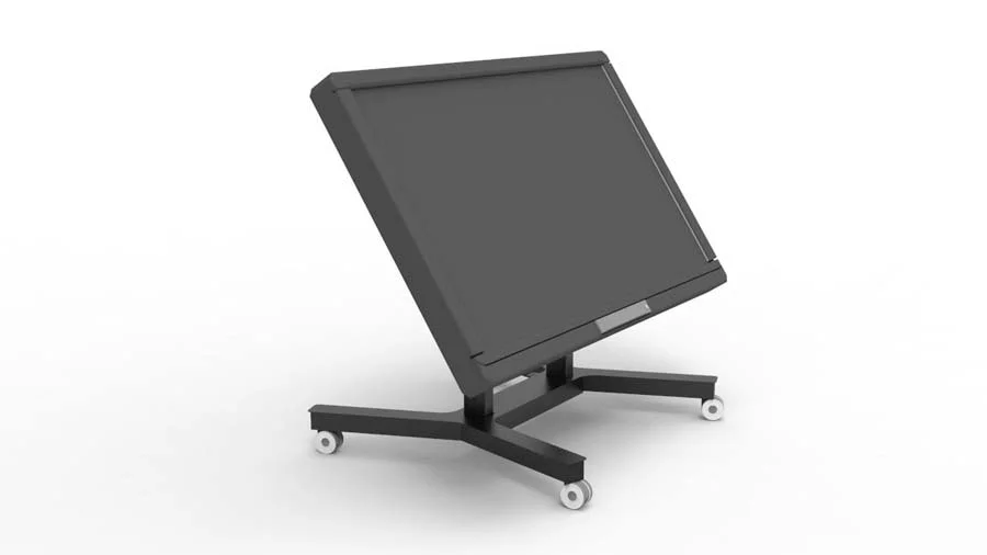 Suport-Taula mòbil abatible per a monitor interactiu Suport-Taula mòbil abatible per a monitor interactiu