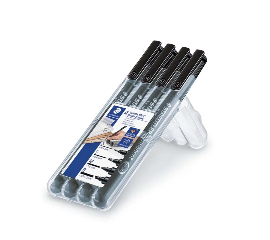 Retoladors permanents Staedtler Lumocolor S/F/M/B 4u Retoladors permanents Staedtler Lumocolor S/F/M/B 4u