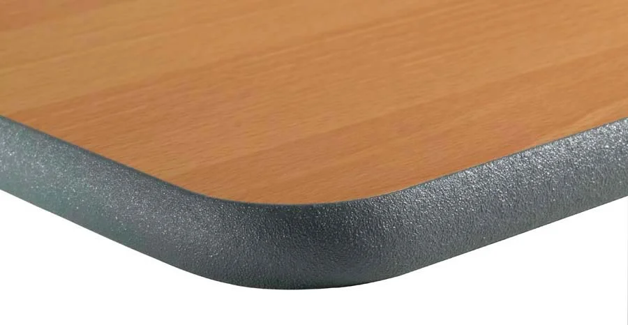 Taula plegable rectangular 244x76cm T6 tauler faig 8 seients blau