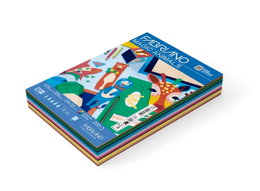 Papers creatius Magic Collection Animals 24x32cm 20 colors 200 fulls