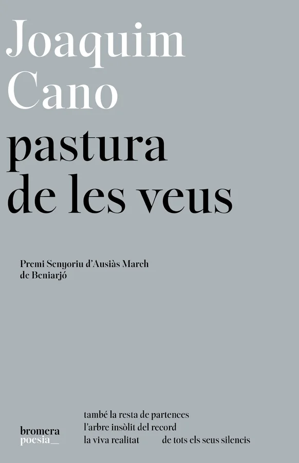 Un&nbsp;poemari de permanències, de paisatge últim, de plenitud en els silencis.PREMI DE POESIA SENYORIU D'AUSIÀS MARCH pastura de les veus, poemari de...